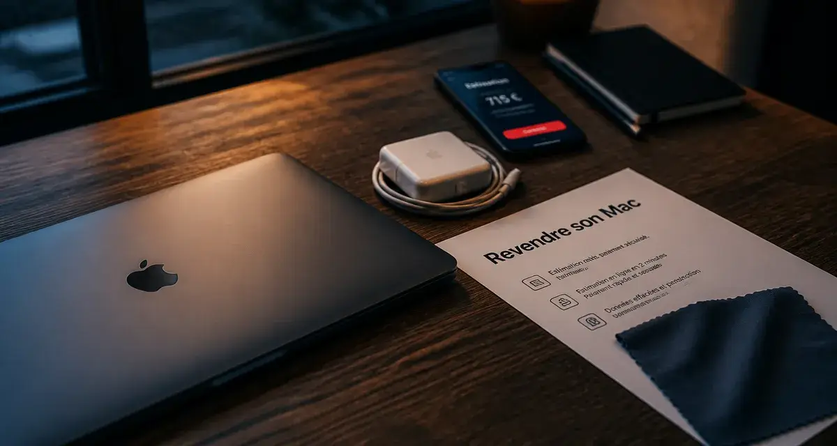 Revendre mac : MacBook Pro prêt pour le rachat, données sécurisées