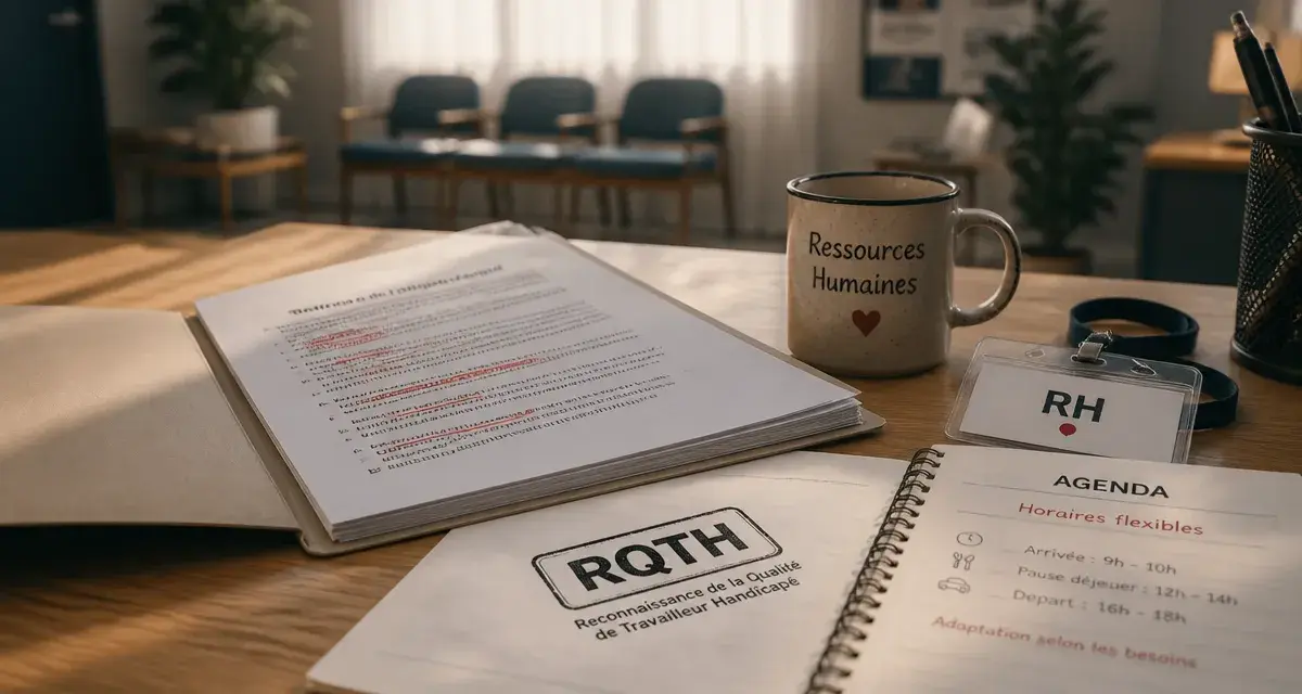 RQTH fonction publique aménagement horaire : dossier et horaires flexibles en bureau