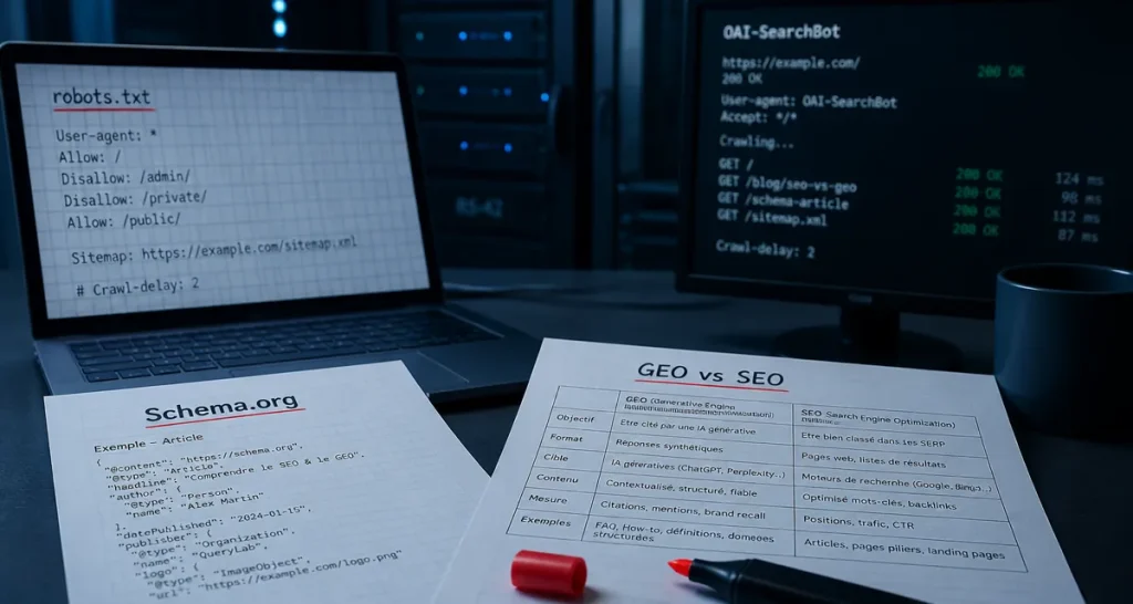 seo chatgpt : robots.txt, Schema.org, OAI-SearchBot