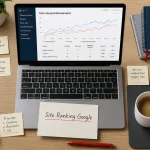 site ranking google, graphique position sur bureau