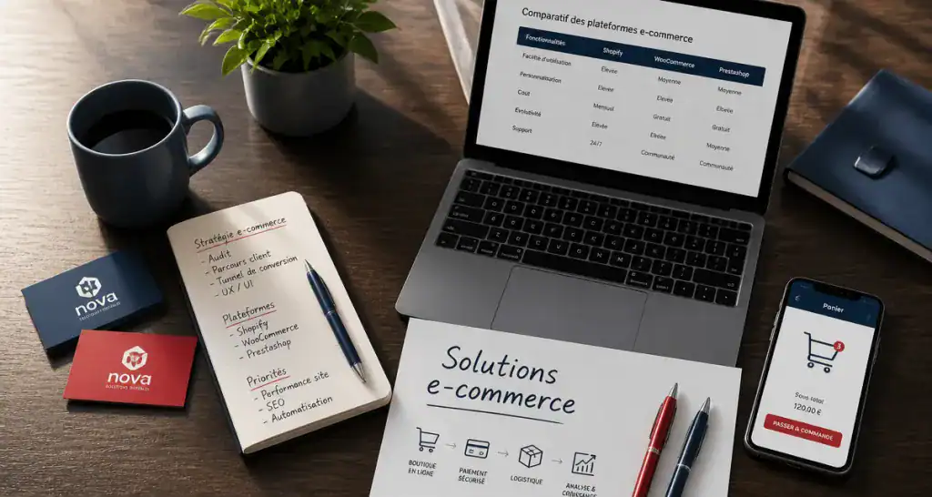 solutions e commerce bureau objets comparatif