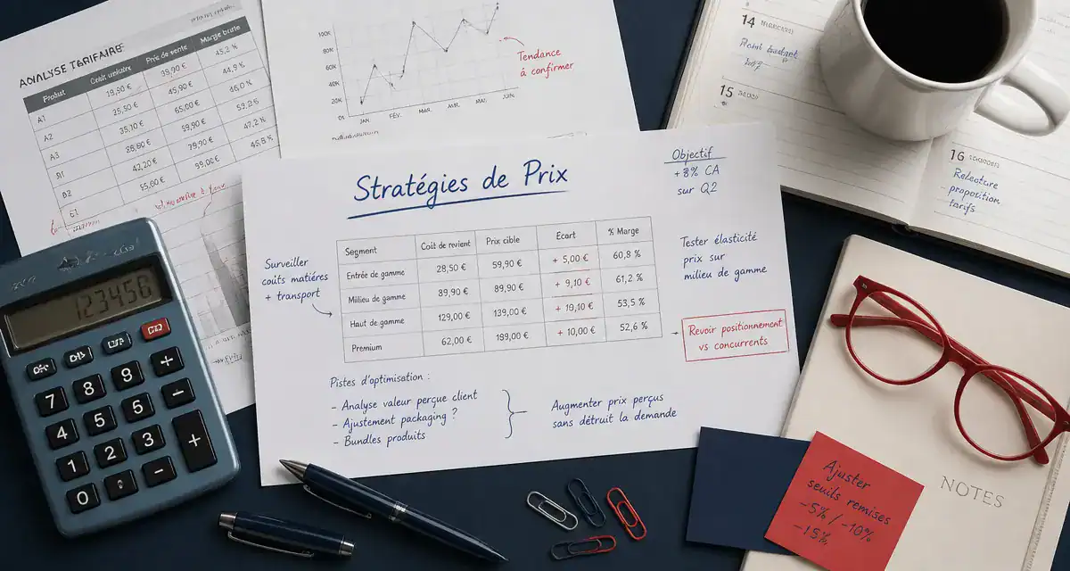 strategie de prix calculatrice feuilles calcul
