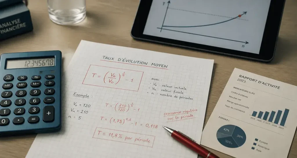 Taux d évolution moyen : calcul lissé sur n périodes