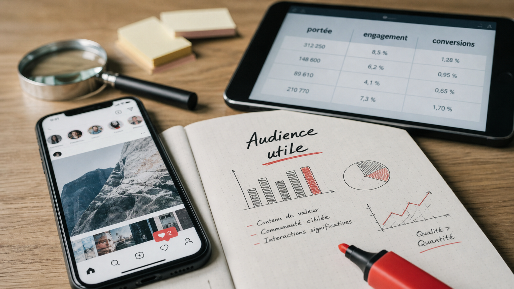 Audience instagram : audience utile, portée et engagement pour éviter de courir après les abonnés