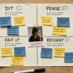 Empathie mapping : 4 quadrants DIT PENSE FAIT RESSENT, carte utilisateur