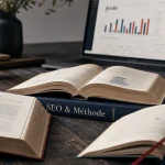 Livres seo : guide WordPress et IA sur table