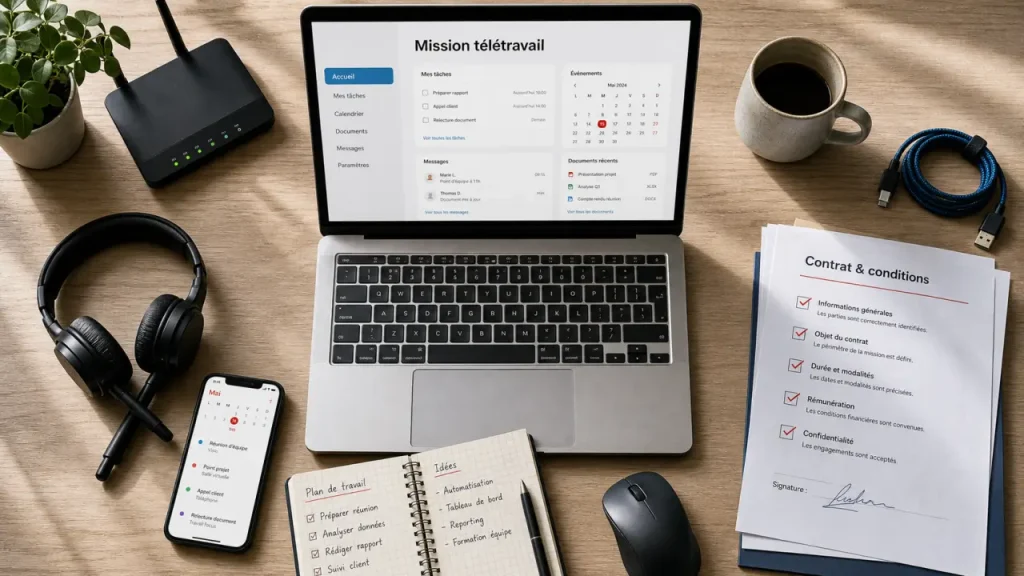 Mission en télétravail : où trouver les offres, quel contrat choisir et quels pièges éviter