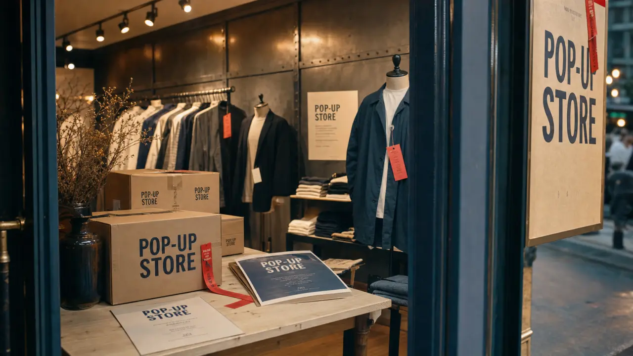 Popup store : boutique éphémère événement marque en vitrine
