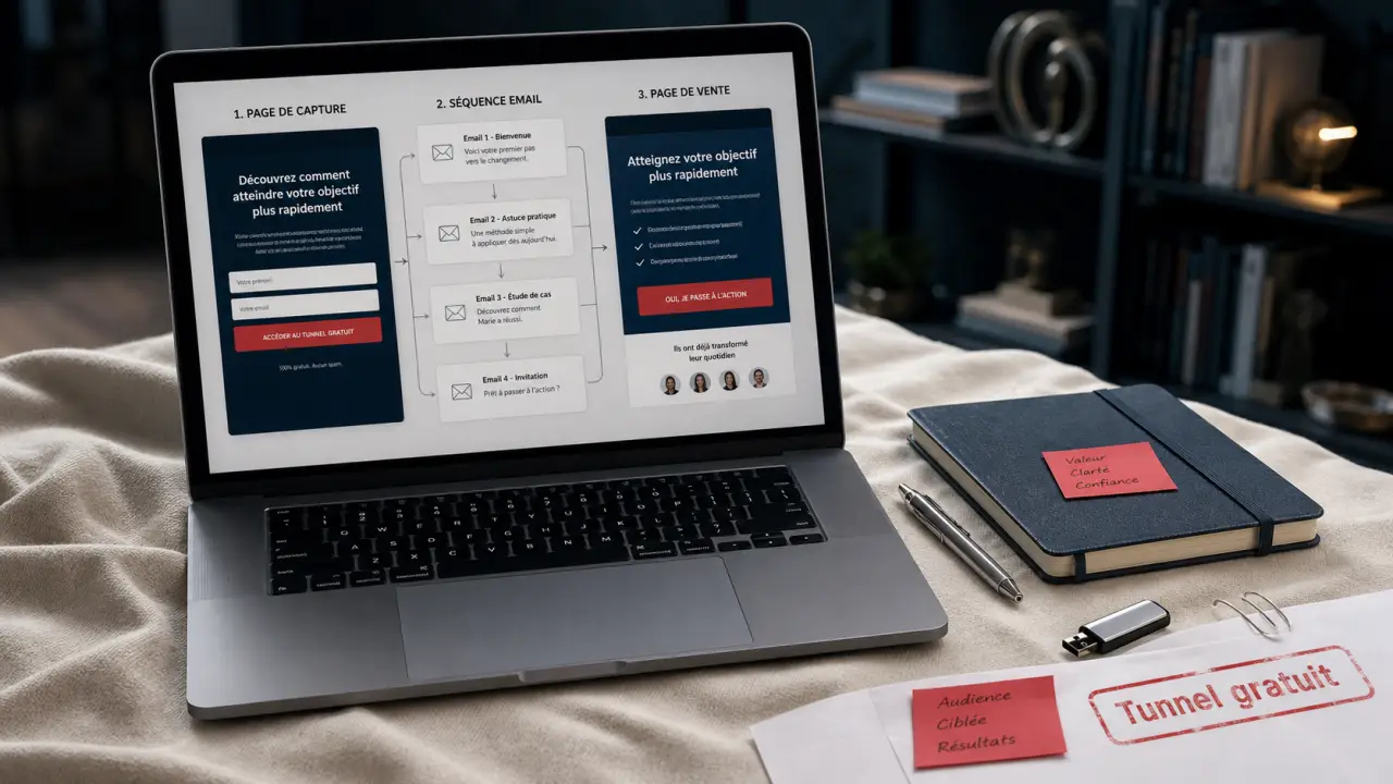 Tunnel de vente gratuit pour capter et relancer
