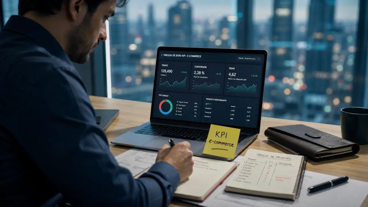 Consultant e commerce analysant KPI pour améliorer conversion, catalogue et rentabilité