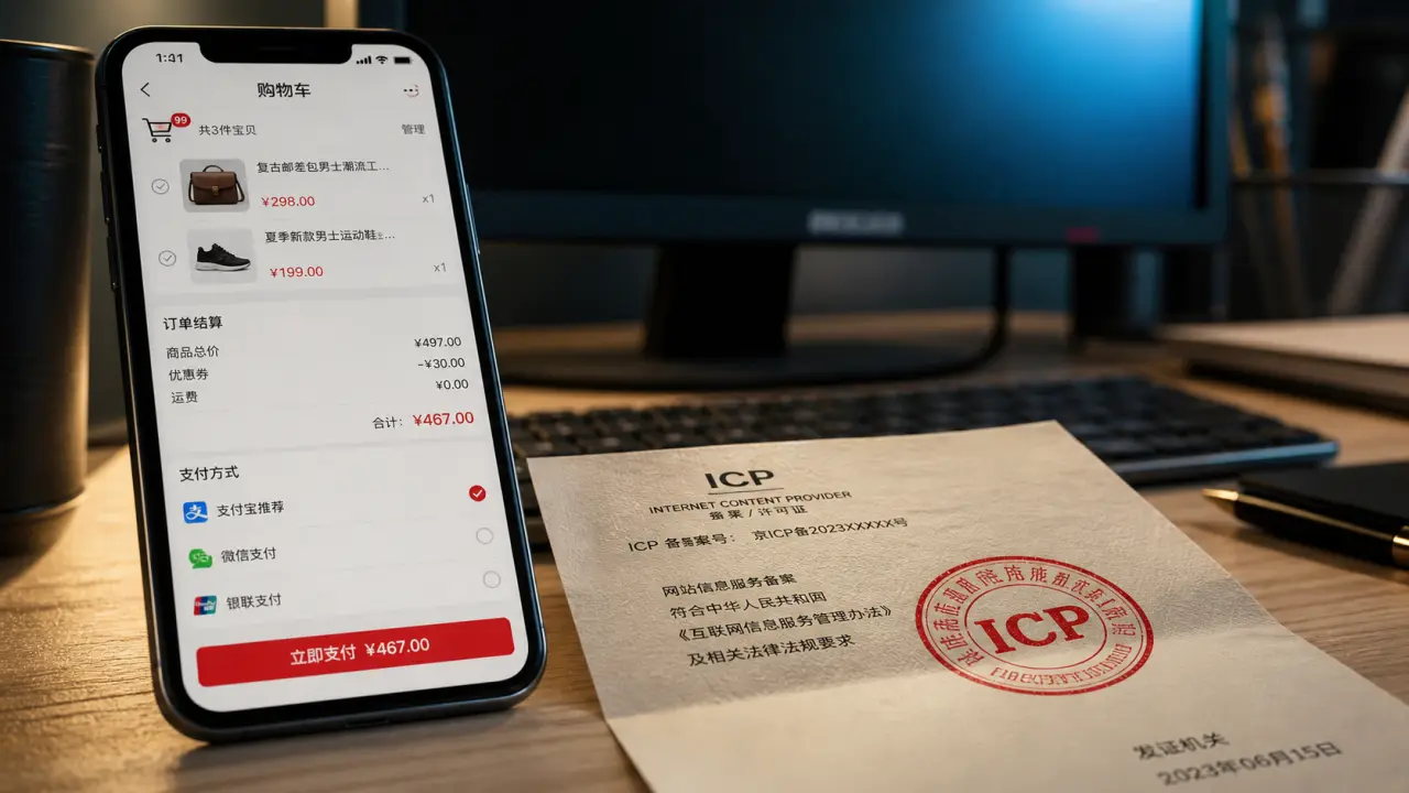 E commerce en Chine : licence ICP et mobile-first sur smartphone
