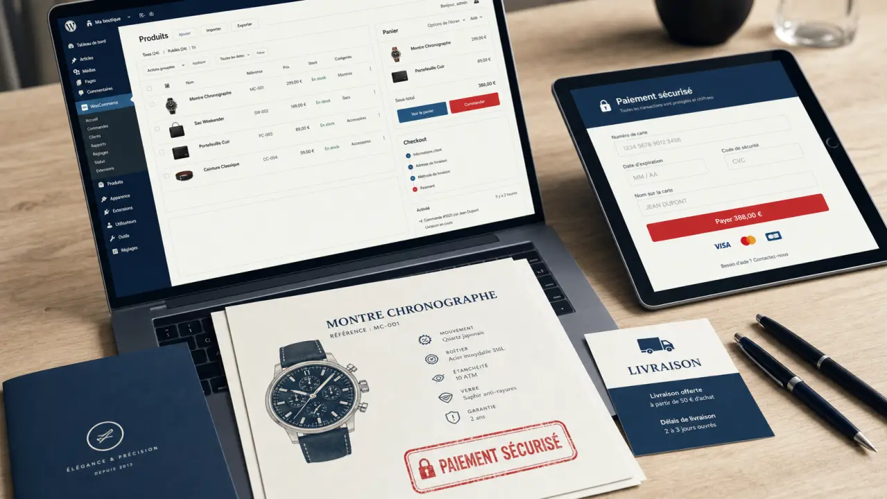 E commerce en wordpress : WooCommerce, panier et paiement sécurisé