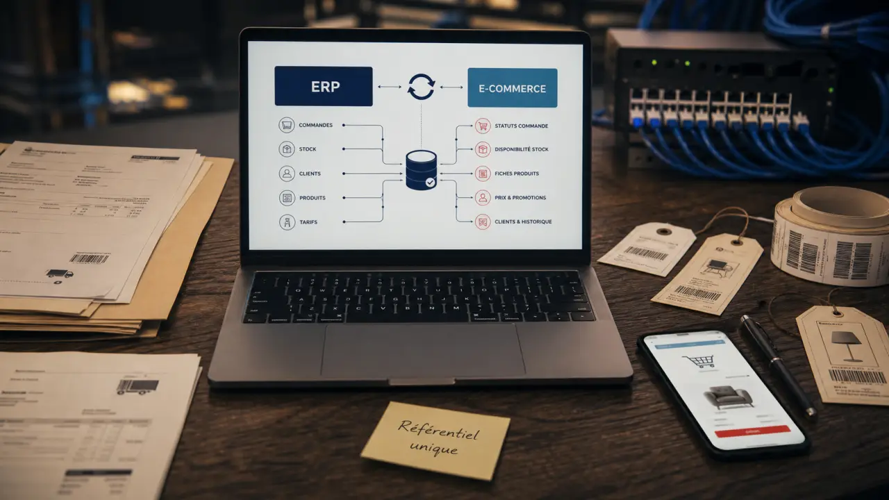 ERP e commerce : synchroniser stock, commandes, clients