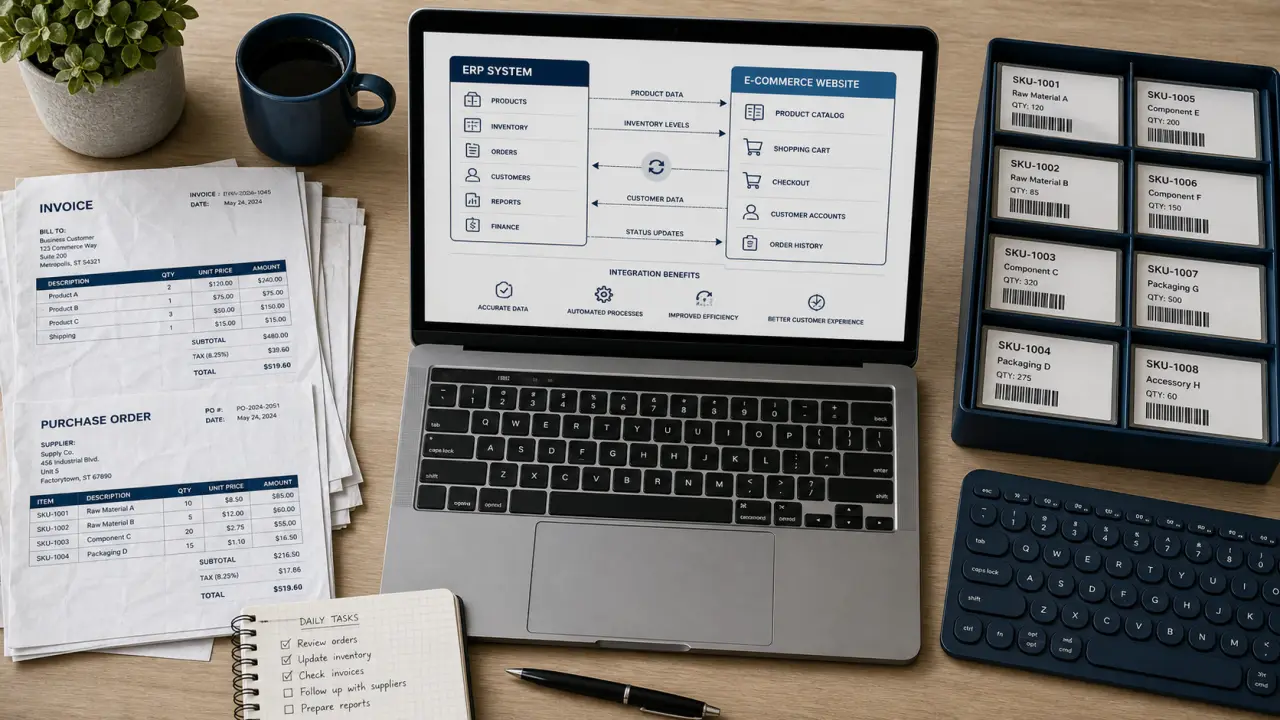 Enterprise resource planning in e commerce : stocks fiables et commandes fluides, intégration ERP sans ressaisie