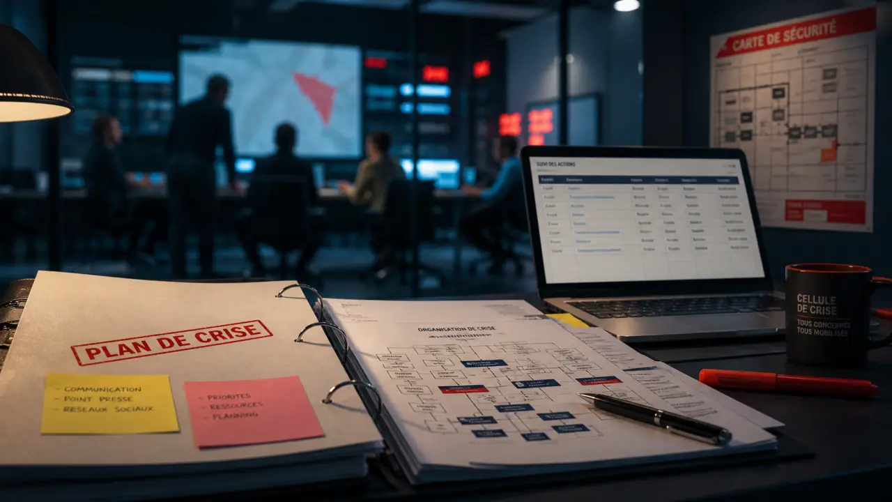 Gestion de crise en entreprise : cellule de crise, PCA et signaux faibles, plan de crise en salle de décision