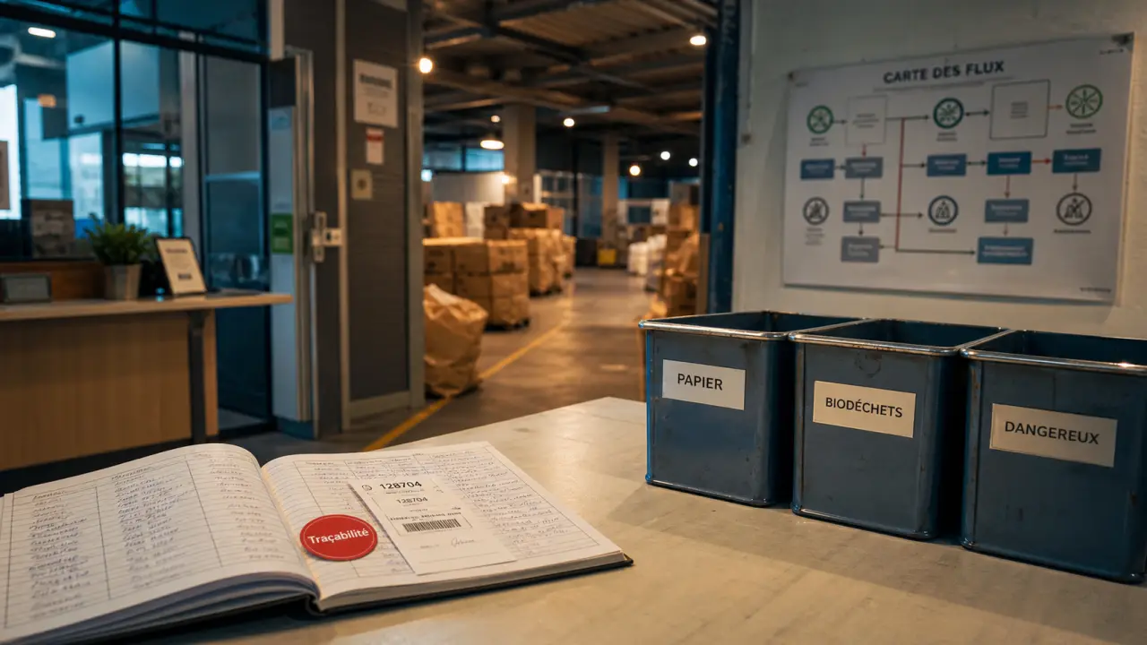 Gestion des déchets en entreprise : tri à la source et traçabilité des bacs