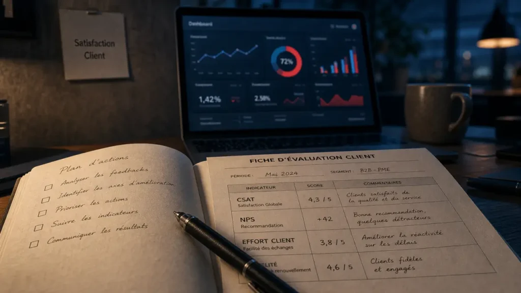 Satisfaction client : mesurer le CSAT, lire le NPS et exploiter les avis