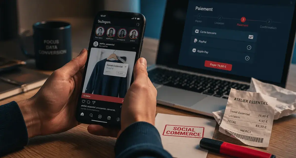 Social e commerce : bouton acheter sur Instagram/TikTok