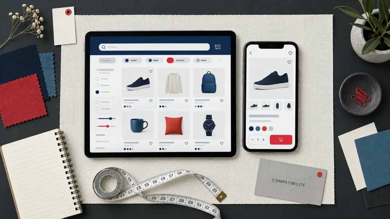 E commerce exemple : interface boutique e-commerce et achat