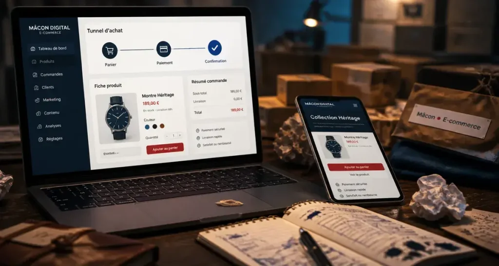 Site e-commerce à Mâcon : la boutique en ligne pensée pour vendre au-delà du Mâconnais