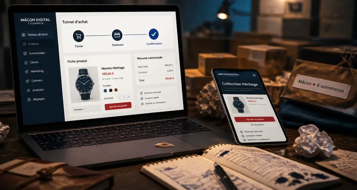 Site e commerce mâcon : boutique en ligne, panier et paiement