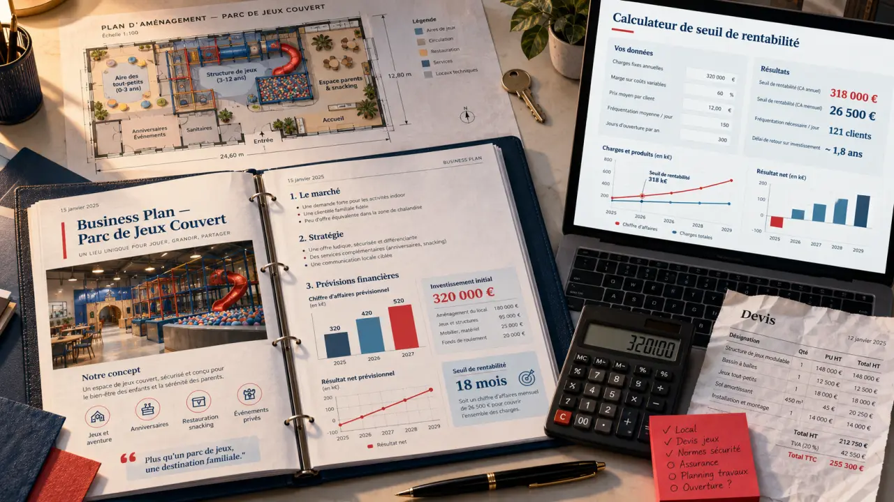 Business plan parc de jeux couvert pdf : pages et budget