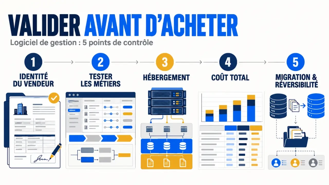 Acheter logiciel gestion Magalis.fr : étapes pour vérifier l’offre, tester les fonctions et sécuriser la migration