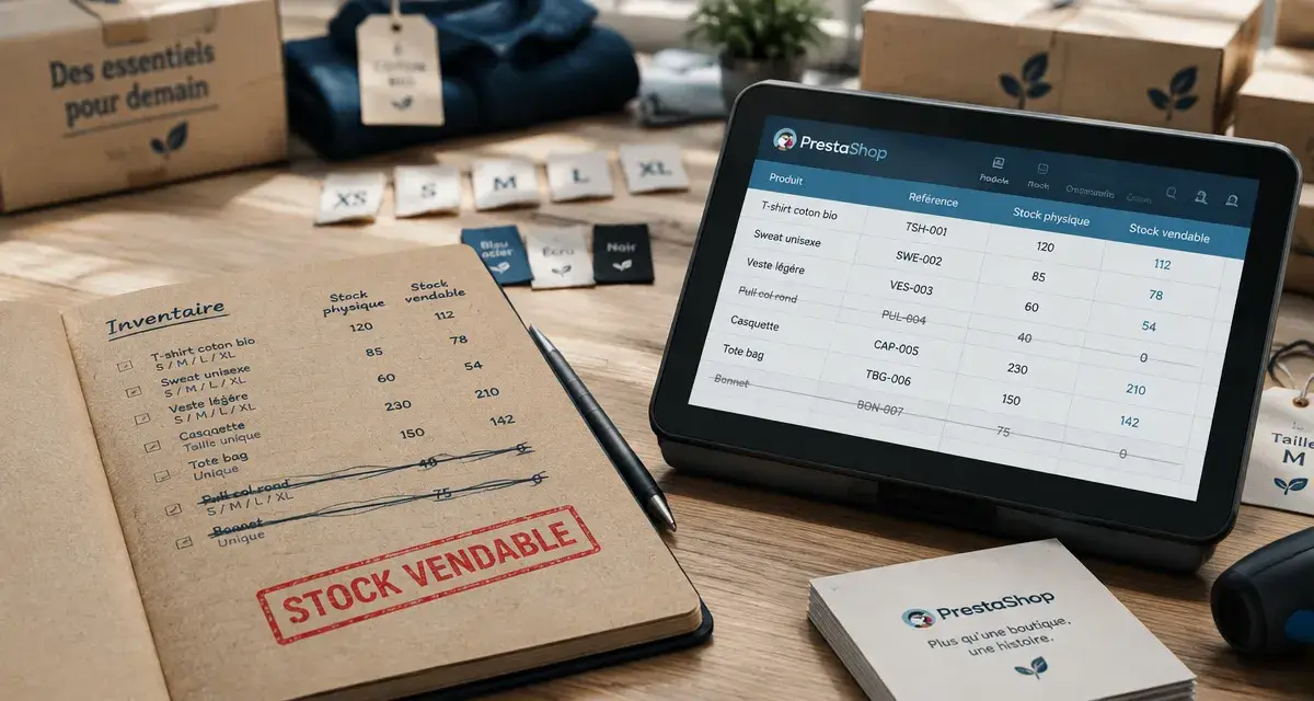 Gestion des stocks PrestaShop : éviter de vendre un article épuisé (stock vendable)
