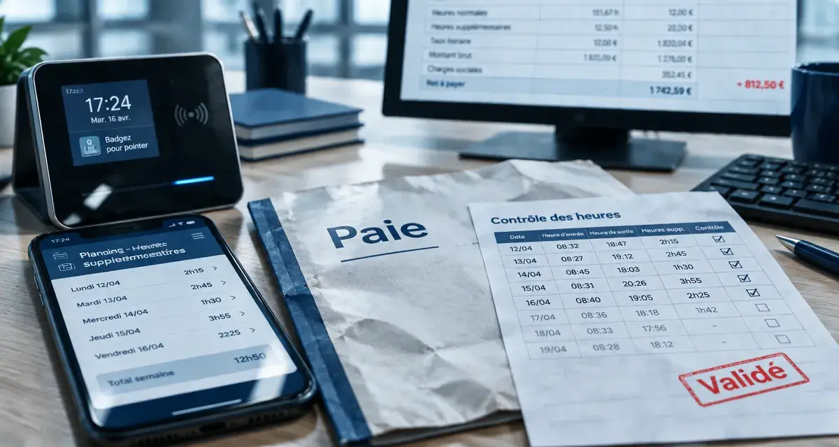 Logiciel gestion heures supplémentaires : planning et validation, le tableur ne calcule pas
