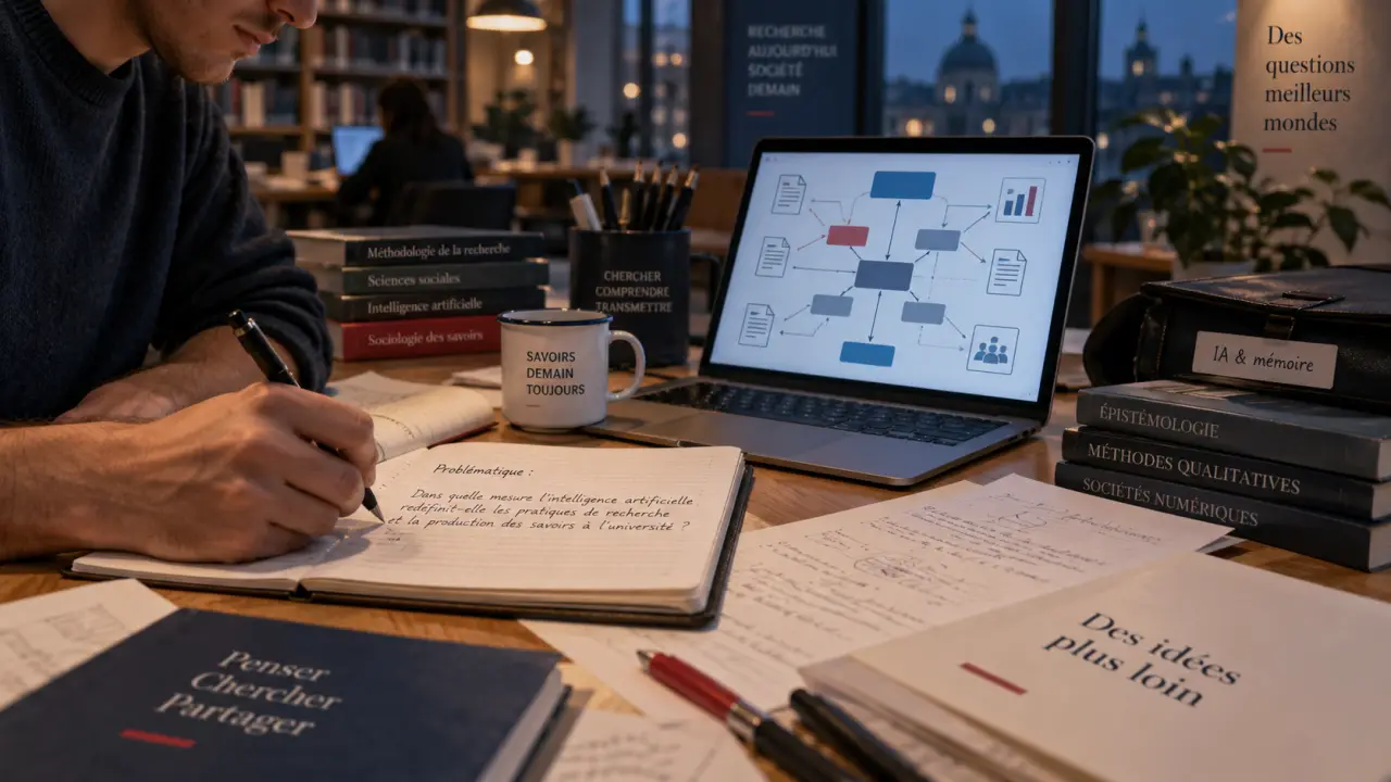 Sujet de mémoire sur l intelligence artificielle, étudiant et ordinateur portable IA